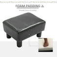 thumbnail image 4 of Homcom Modern Small Faux Leather Ottoman / Footrest Stool, 4 of 9