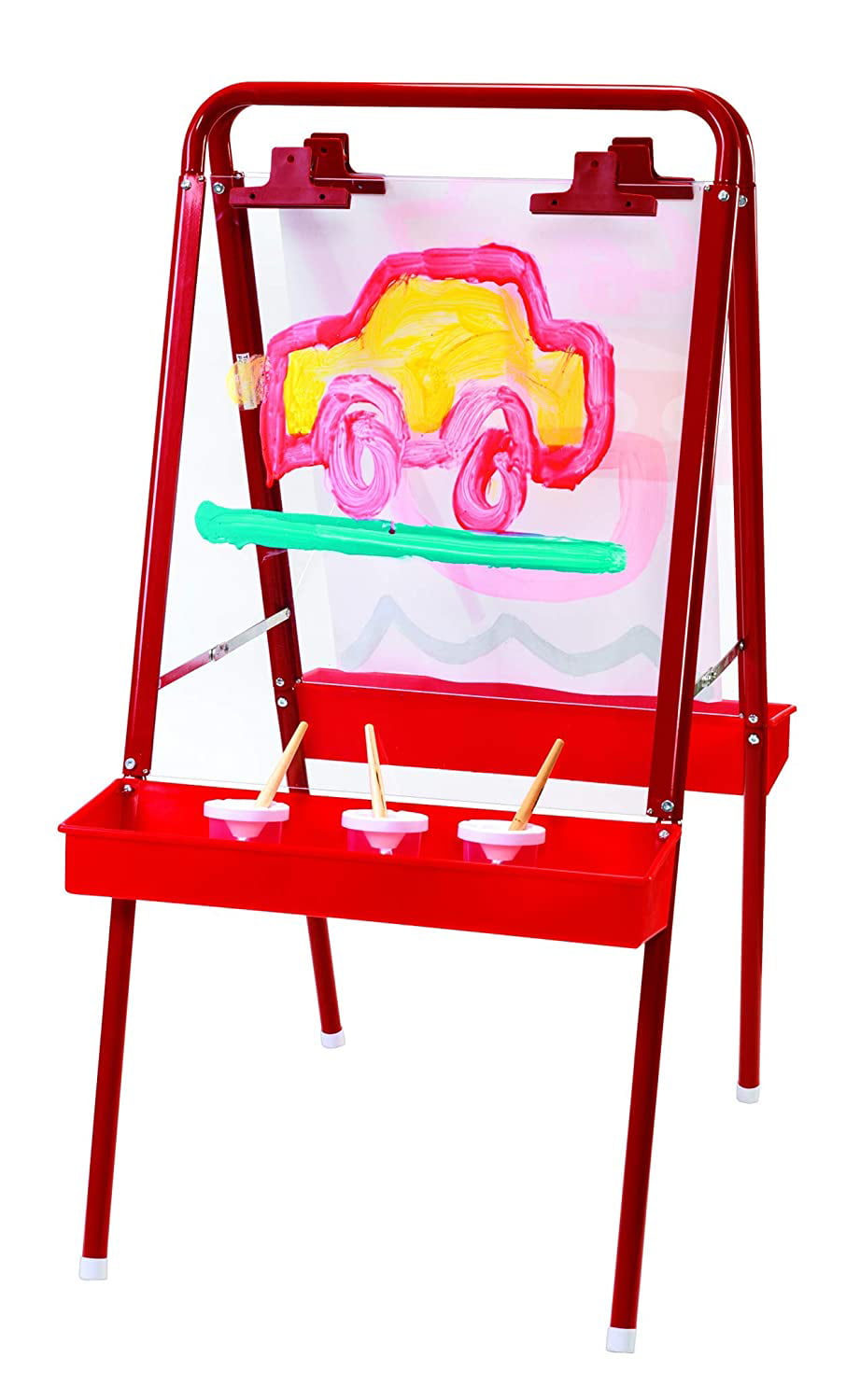 Freecat Art Easel for Kids, Adjustable Standing Rotatable Double Sided Easel  with Painting Accessories for Toddlers Boys and Girls-Pink, Christmas Gift  for Girls 3 4 5 6+ 