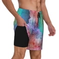 thumbnail image 2 of Kdxio Vintage Mandala Print Men'S Swim Trunks With Compression Liner 7 Inch Inseam Quick Dry Swim Shorts, 2 of 7