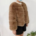 thumbnail image 4 of Abrigo de piel sintética para mujer, mullida Chaqueta corta de alta calidad, Tops peludos a la moda, otoño e invierno, 2024, 4 of 5
