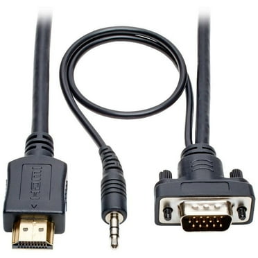 Tripp Lite HDMI to VGA   Audio Active Converter Cable, HDMI to Low-Profile HD15   3.5 mm (M/M), 1920 x 1200/1080p 60 Hz, 3 ft.