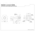 thumbnail image 2 of Kingston Brass KS4030CML Manhattan Single-Handle Six-Way Diverter Valve with Round Trim Kit, Matte Black, 2 of 4