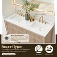thumbnail image 6 of Cerrito 60" Wood Vanity in Nature Oak Engineered Stone Top no Mirror, 6 of 15