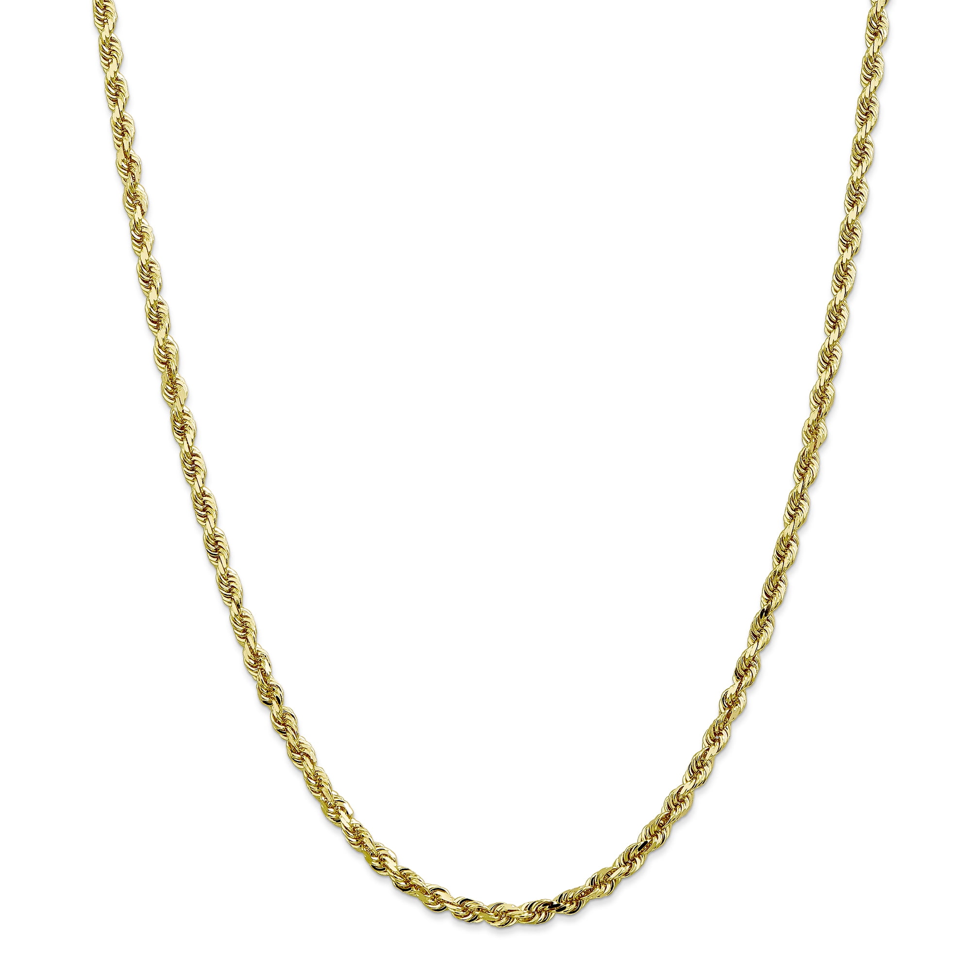 Lex & Lu 14k Yellow Gold 1.84mm D/C Quadruple Rope Chain Necklace or Bracelet 