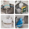 thumbnail image 3 of WynBing Suction Cup Sponge Holder Stainless Steel Sponge Holder Sink Corner Sponge Holder, 3 of 6