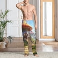 thumbnail image 5 of Vsdgher Cute Mushroom Town Print Mens Pajama Pants Sleep & Lounge Pants, PJ Bottoms With elastic waistb and Pockets, 5 of 5