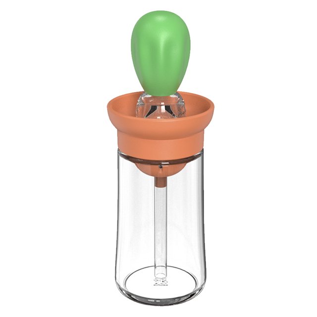 Botella dispensadora de aceite con cepillo para barbacoa - Contenedor dispensador y almacenamiento de aceite