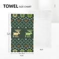 thumbnail image 4 of YFYANG Absorbent Towel, Soft Skin-Friendly Green Santa's Deer Washcloth Bath Towel, Suitable for All Skin, 27.5 x 16-inch, 4 of 7