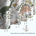 thumbnail image 6 of Colorful Dinosaurs Floral Pattern Shower Curtain 36"x72" ,Bathroom Decorative Shower Curtains Set with 12 Hooks,Modern Waterproof Washable Shower Curtain, 6 of 6