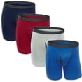 thumbnail image 1 of Fruit of the Loom Mens Premium COOLZONE Boxer Briefs, Assorted 4 Pack, Large, 1 of 6