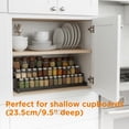 thumbnail image 4 of Beslands Expandable Spice Rack Organizer for Kitchen, 3-Tier Adjustable Countertop & Cabinet Shelf, 16-29 Inches Metal Display with Slip-Resistant Design for Jars, Black, 4 of 8