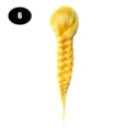 thumbnail image 1 of Sissi's Synthetic Hair Drawstring Rope Braids Ponytails Chignon Fishtail Ponytail Extension Purple Green Color Hairpiece, 1 of 25
