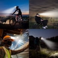 thumbnail image 4 of Linterna frontal LED recargable, linterna frontal COB de alto brillo, 3 modos, ajustable, IP65, luz de trabajo impermeable para casco, 4 of 5
