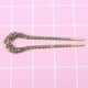 thumbnail image 5 of EeaseMX Pasador de pelo de doble punta en forma de U, moño de cristal, accesorio de peinado para mujeres y niñas (púrpura), 5 of 7