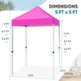 thumbnail image 4 of COOS BAY 5 Ft. W x 5 Ft. D Steel Outdoor Portable Canopy Tent, 4 of 9