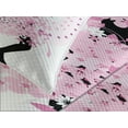 thumbnail image 4 of Ambesonne Latin Quilted Bedspread Set 3 Pcs, Woman Dancing Latino, King Size, Pink Black, 4 of 5