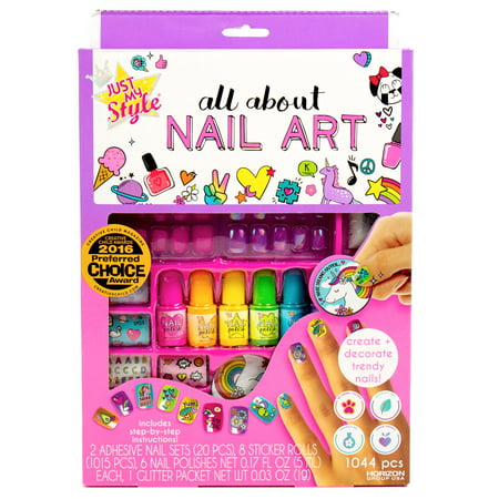 Just My Style All About Nail Art, D.I.Y. Custom Nail Art Activity Kit, Ages 6+
