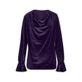 thumbnail image 6 of Velvet Blouses for Women, Cowl Neck Trendy Long Sleeve Shirts, Fall Casual Elegant Tops, 6 of 6