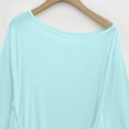 thumbnail image 5 of JGGSPWM Chemises pour Femmes Manches Longues Crop Top à Nouer devant, Couleur Unie Doux Respirant Col Rond pour Sport Tenues Athlétiques Bleu m, 5 of 5
