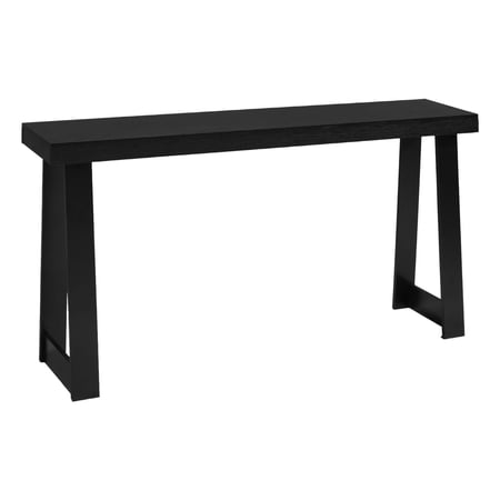 56 in Console Table, Modern Wooden Sofa Table with Narrow Rectangle Design, Multi-Functional Entryway Desk for Hallway, Living Room, Bedroom, Foyer, Behind Couch, Easy Assembly, Black Finish