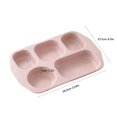 thumbnail image 3 of Isvgxsz Wheat Straw Divided Plates, 5 Section Dinner Plates, Rectangular Divided Dinner Tray for Adults, Unbreakable School Lunch Tray Plastic, Compartment Dinner Plates Reusable, 3 of 10