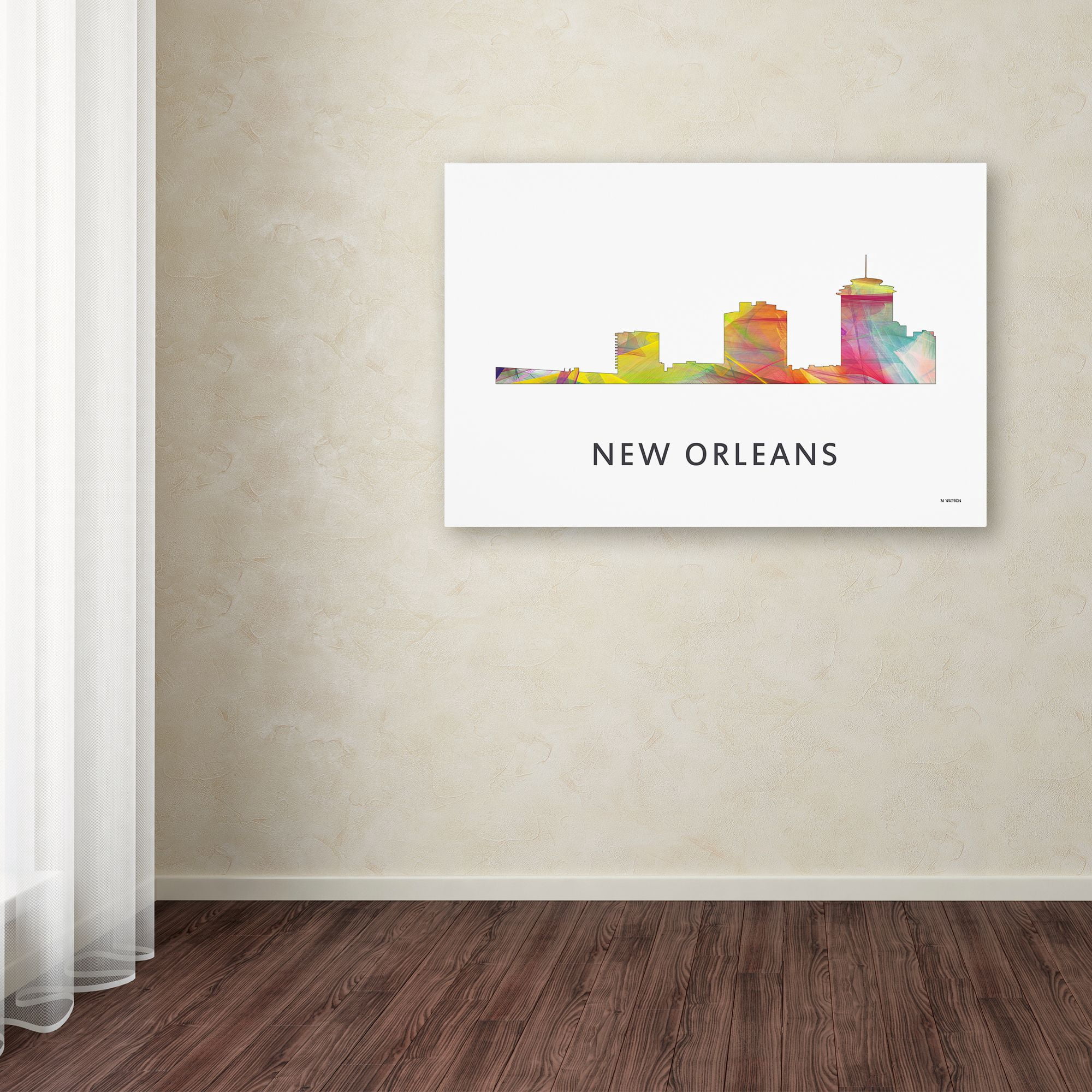 Trademark Fine Art 'New Orleans Louisiana Skyline WB-1' Canvas Art by Marlene Watson