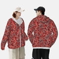 thumbnail image 4 of Balery Vintage Red Paisley Sudadera ligera de manga larga con capucha y protección solar UPF 50+ para hombre y mujer, ideal para pesca y running-3X-Large, 4 of 7