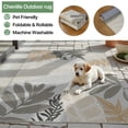 thumbnail image 4 of DEORAB Outdoor Rug 5'X8' Chenille Patio Carpet Three-Layer Material Imitation Silicone Spot Molding Camping Outside RV Mat Grey, 4 of 10