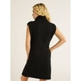 thumbnail image 2 of Free Assembly Woman's and Women's Plus Sleeveless Cable Knit Mini Sweater Dress, Sizes XS-4X, 2 of 5