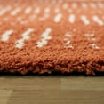thumbnail image 3 of Carson Carrington  Taxinge Shag Area Rug Burnt Orange 2'2" x 7' Runner 6' Runner, 8' Runner Off-White, 3 of 5