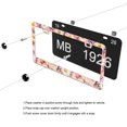 thumbnail image 4 of Cute Daisies on Pink License Plate Frames for Women Men Car Plate Holder Cover Metal Tag Aluminum Car Accessories Front Rear Plate Decor, 4 of 6
