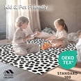 thumbnail image 4 of ODIKA 8'x10' Machine Washable Non-Slip Area Rug, Monochrome Spotted Motif with Abstract Dalmatian Influence High Traffic Rug, Black, 288255, 4 of 7