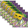 thumbnail image 6 of Coolnut Mardi Gras Cloth Napkins Set of 4, Oversized Washable Reusable Polyester Dinner Table Napkins for Family, Restaurant, Party Decor, 20 x 20 Inch, 6 of 7