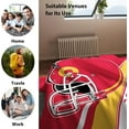 thumbnail image 5 of Football Blanket 40"x30" Classic Soft Flannel Throw Blankets Gift for Men Women Youth Decorative Sofa Bed Bedroom Living Room, 5 of 6