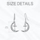 thumbnail image 3 of Aretes de Mujer de Plata 925 con Cruz retro de Luna y Diamantes con Tachuelas, Aretes Colgantes Personalizados y Simples de Nicho, 3 of 5