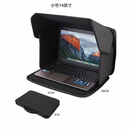 Laptop Sun Shade Hood Foldable Portable Glare Reducer For 15 -17 Laptops Lightweight Polyester Outdoor Work & Travel Screen Shade