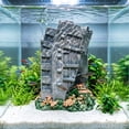 thumbnail image 6 of THOPBPRK Aquarium Decoration Ruins Building Ornament, City Architecture Fish Tank Hideout, Resin Habitat Cave for Saltwater Tanks, Easter Decor Gift, 6 of 6