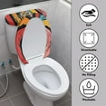 thumbnail image 3 of COEQINE Owl Stripes Toilet Lid Dust Cover 2 Pcs Set, Elastic Bottom Easy Installation Polyester Fabric Toilet Cover Set for Bathroom Decor Accessories, 3 of 7