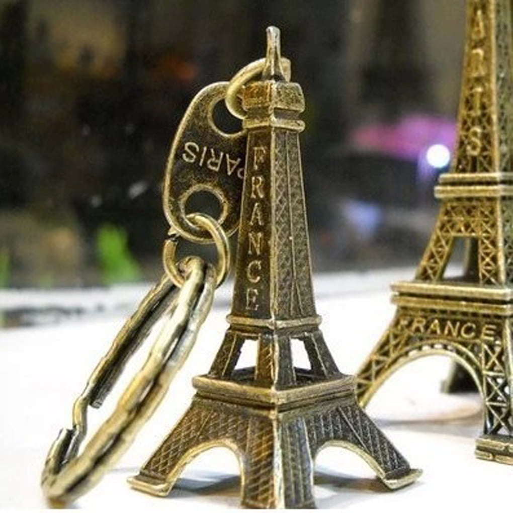 Gift Eiffel Tower Retro For  Women Men Keyring Keychain Key Holder Keyfob 