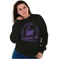 thumbnail image 4 of Hocus Pocus I Need Coffee to Focus Unisex Plus Fleece Graphic Sweatshirt Brisco Brands 5X, 4 of 6