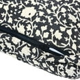 thumbnail image 5 of Creative Co-Op Vintage Inspired Floral Block Pattern Square Cotton Decorative Throw Pillow, Black & White, 5 of 7