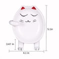 thumbnail image 2 of Ceramic Spoon Rest for Kitchen - Spoon Holder for Stove Top, Cute Kitty Shape, Multifunctional Kitchen Utensil Holder, Kitchen Decoration (Red), 2 of 7