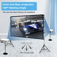 thumbnail image 3 of GAINVANE Projector Screen with Stand,Metal Telescopic Tube With Carry Bag,Grey Anti-Light 100 Inch For Home Theater Outdoor Indoor, 3 of 5