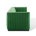 thumbnail image 4 of Modway Conjure Channel Tufted Velvet Sofa in Emerald, 4 of 9