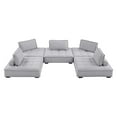 thumbnail image 3 of Modway Saunter Tufted Fabric Fabric 5-Piece Sectional Sofa in Light Gray, 3 of 9