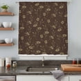 thumbnail image 5 of Brown Floral Sheer Curtains 96 Inches Long, Vintage Spring Botanical Flowers Light Filering Curtains, Privacy Drapes Simi Floor to Veiling Curtain for Living Room Bedroom Large Window Treatment, 5 of 9