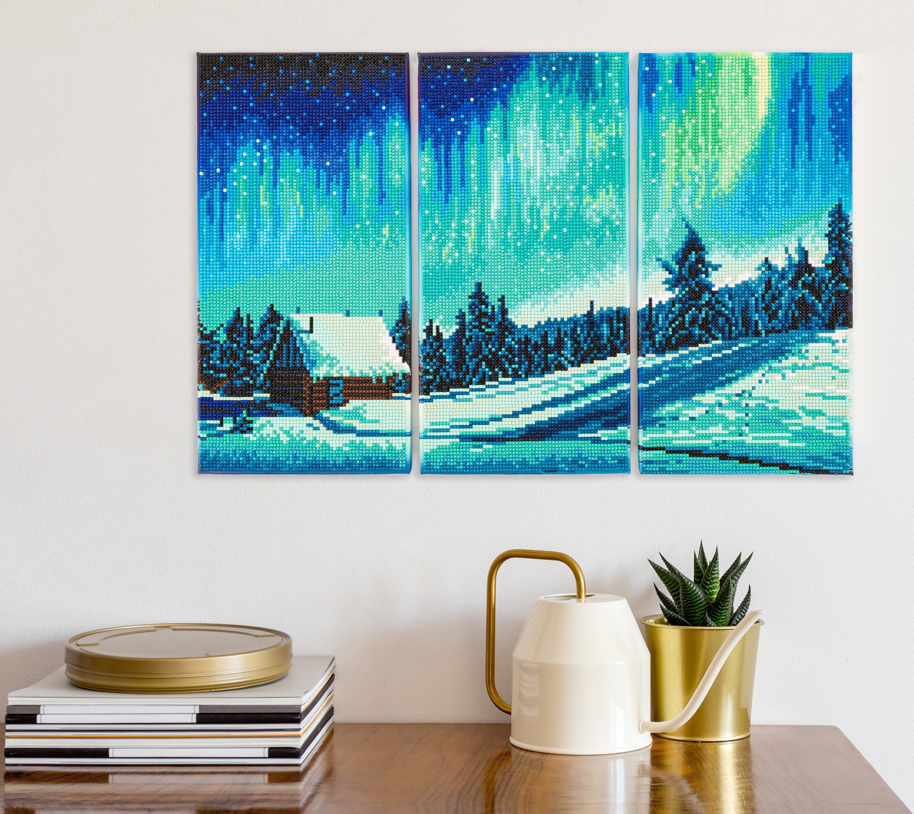 DIAMOND DOTZ® Twilight Borealis Triptych Diamond Painting Kit