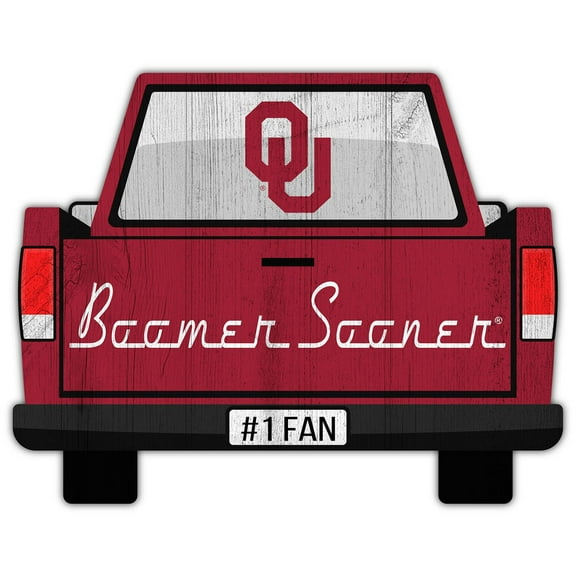 Oklahoma Sooners 12'' x 12'' Truck Back D-cor
