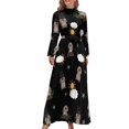 thumbnail image 1 of Vestido largo con estampado del Día de la Marmota, tendencia de ropa de mujer 2024, vestido de fiesta elegante para mujer 2024, vestido sexy, 1 of 4