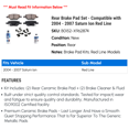 thumbnail image 2 of Rear Brake Pad Set - Compatible with 2004 - 2007 Saturn Ion Red Line 2005 2006, 2 of 2